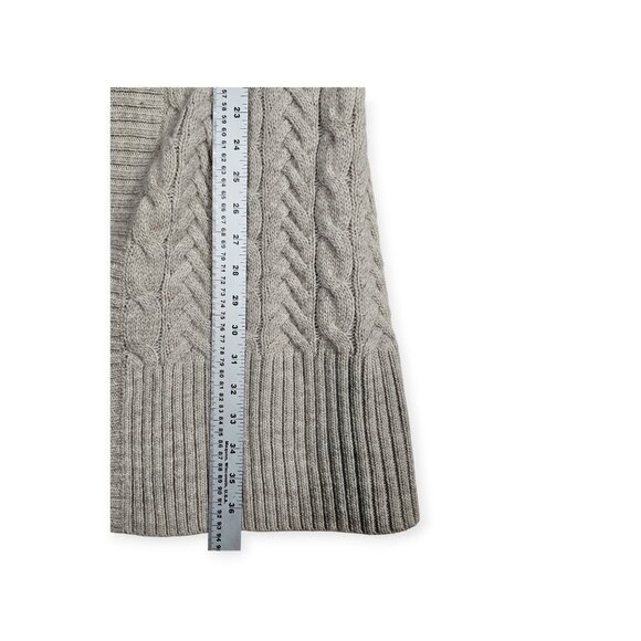 Ann Taylor LOFT | Long Knit Cardigan | Women's | XL | Beige | Cable Knit Duster - Picture 6 of 9